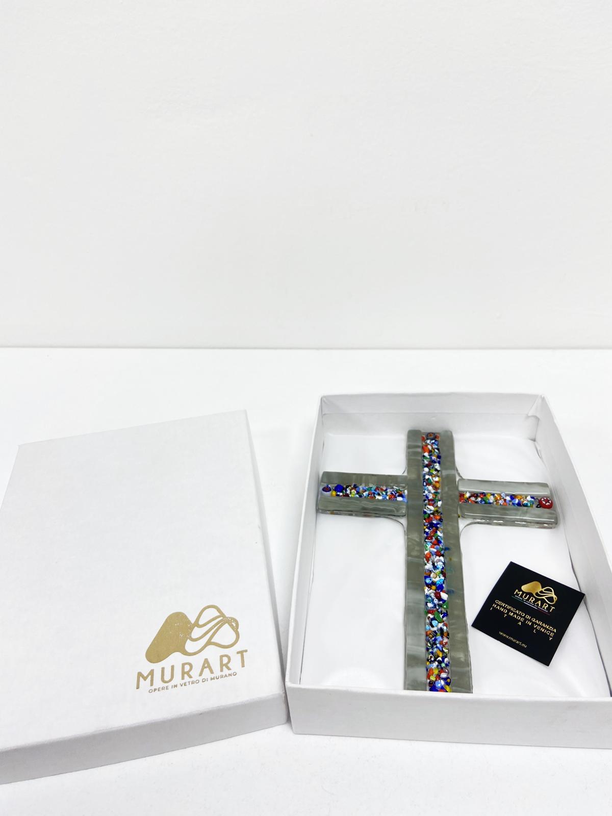 Murano Glass Crucifix | Catholic Cross | Made in Italy | Certified Murano Glass