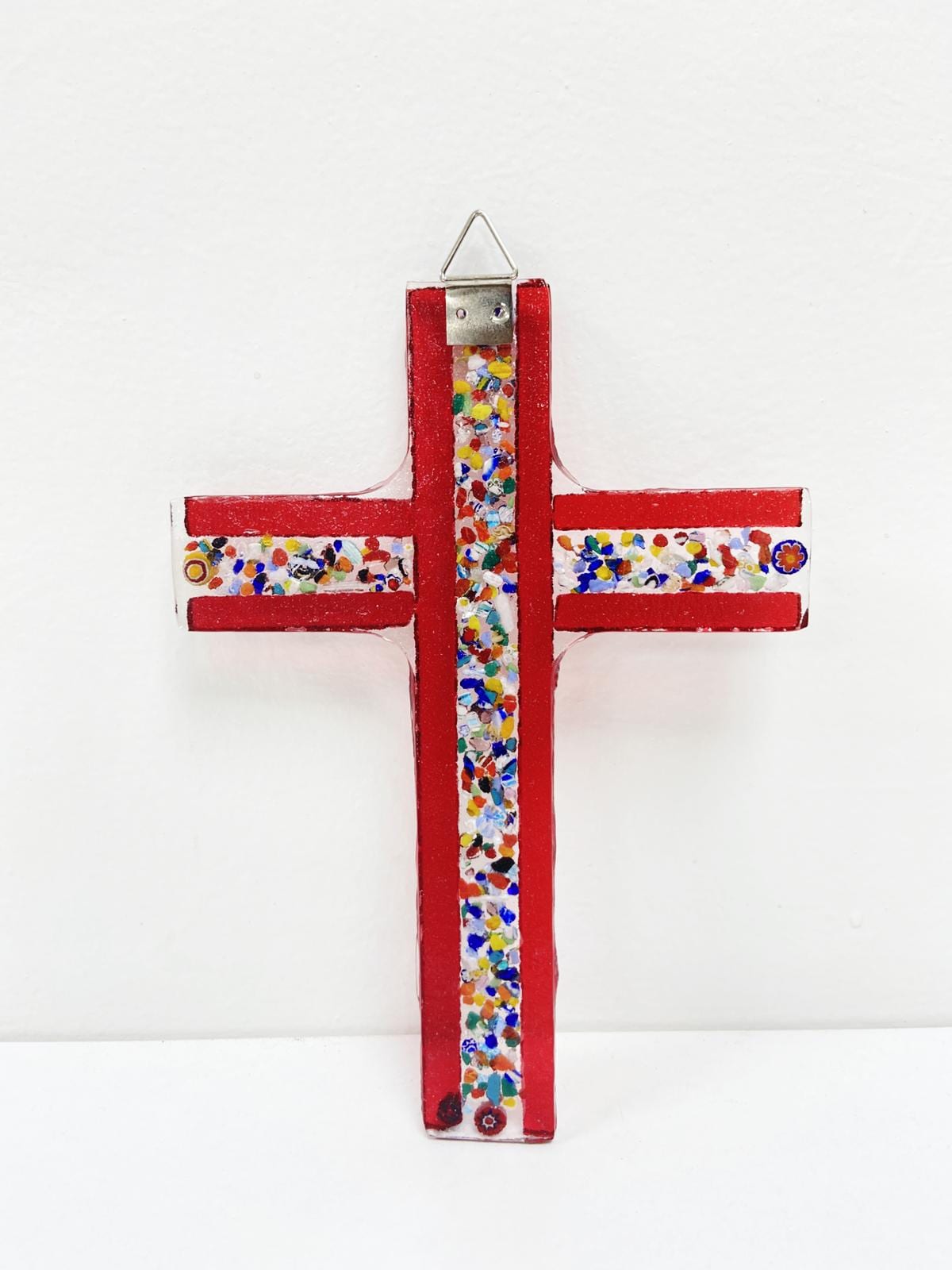 Murano Glass Crucifix | Catholic Cross | Made in Italy | Certified Murano Glass