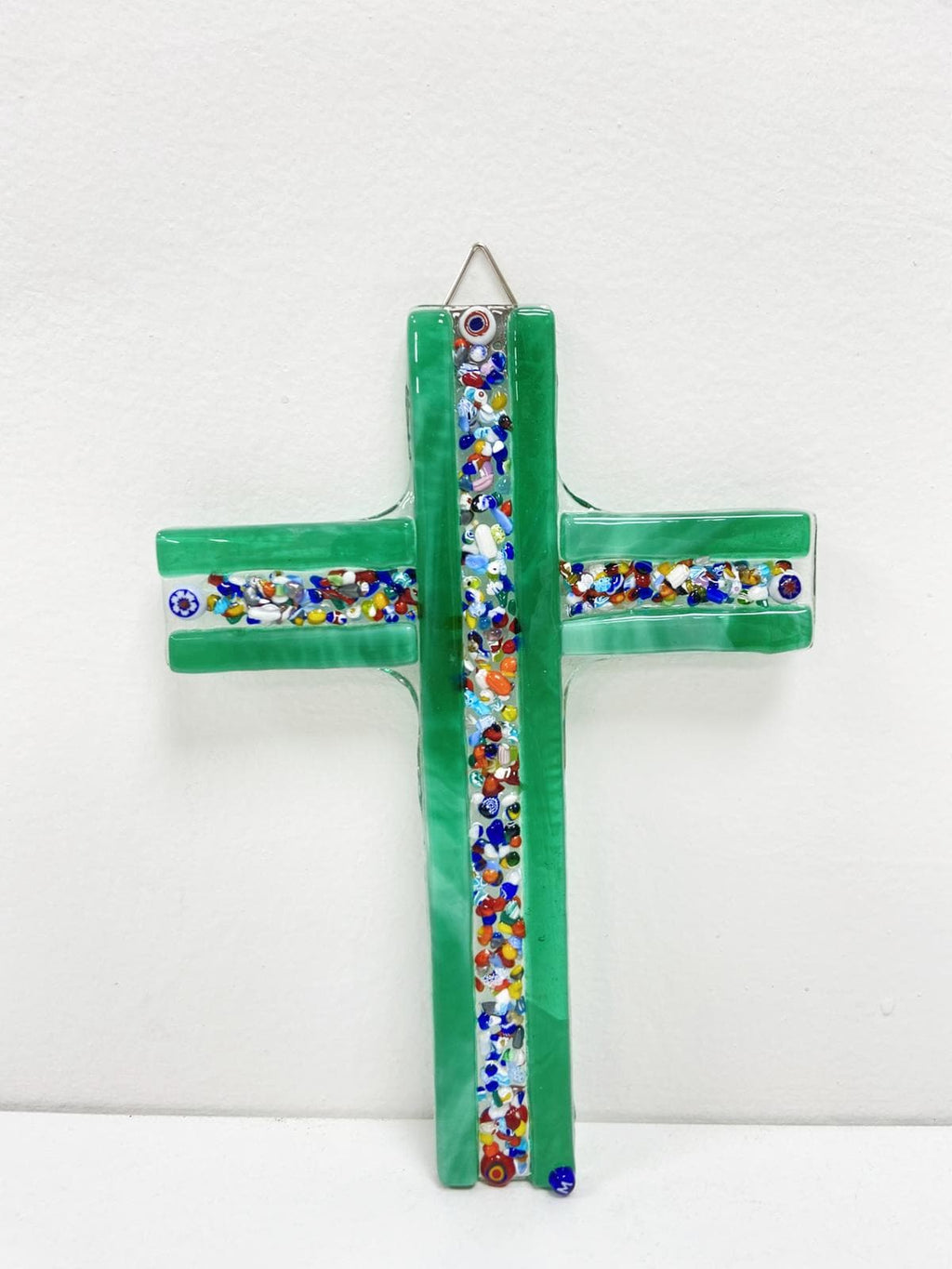 Murano Glass Crucifix | Catholic Cross | Made in Italy | Certified Murano Glass